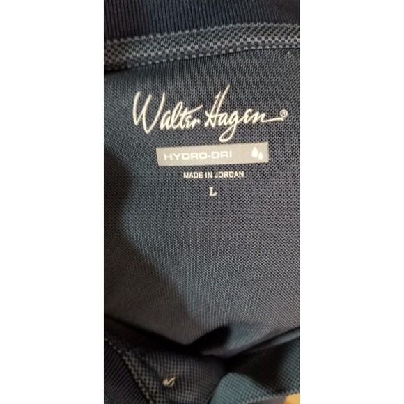 Walter Hagen Hydro-Dri  Polo Platinum Color Golf Shirt Top SS Men's Sz Large - Picture 5 of 5